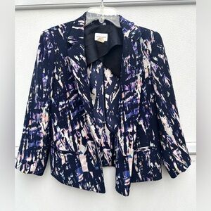 Club Monaco Abstract Print Blazer - Navy and Pink